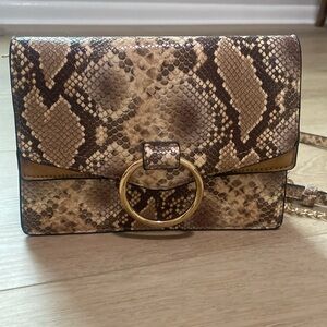 Snakeskin Pattern Crossbody Bag